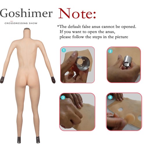 Silicone Bodysuit Breast Forms Fake Vagina Hip Shaping Female E/G Cup Body Suit - Picture 22 of 30