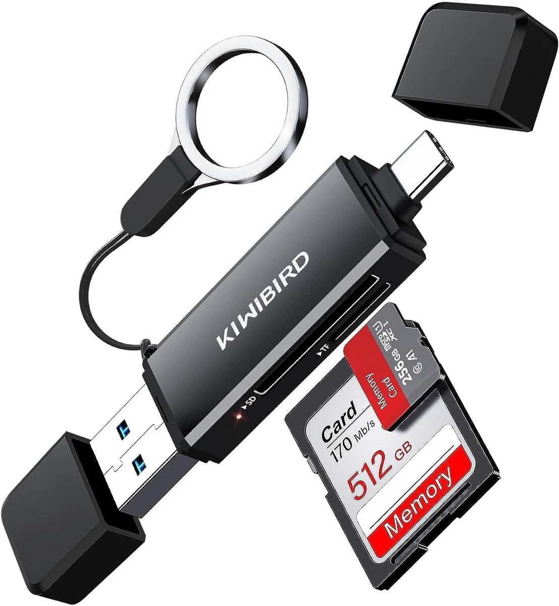 Anker 2-in-1 Memory Card Reader USB C to SD/Micro SD for SDXC SDHC MMC UHS-I eBa