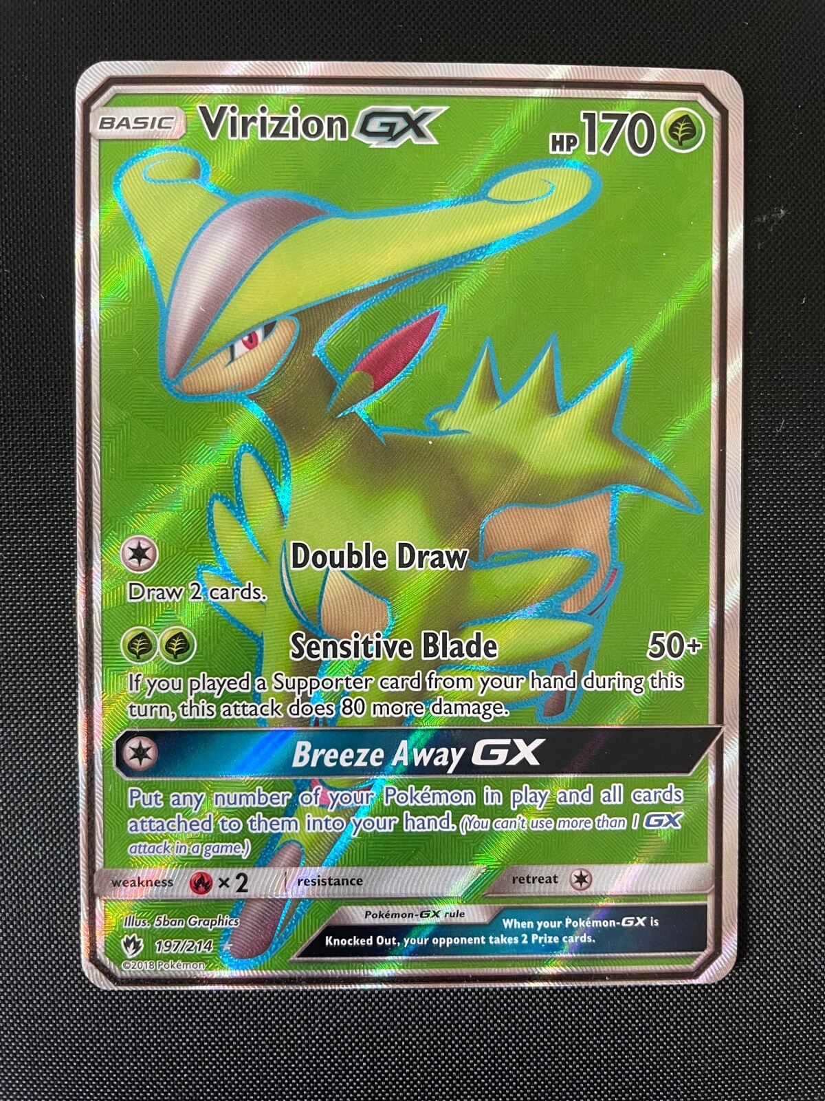 Virizion GX - Half Art - Lost Thunder - 197/214