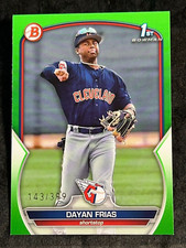2023 Bowman 1st NEON GREEN BORDER PROSPECT ROOKIE Dayan Frias 143/399