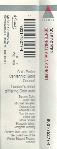 COLE PORTER CENTENNIAL GALA CONCERT CASSETTE COLE PORTER ORCHESTRA JOHN BARROWMA - Picture 4 of 5