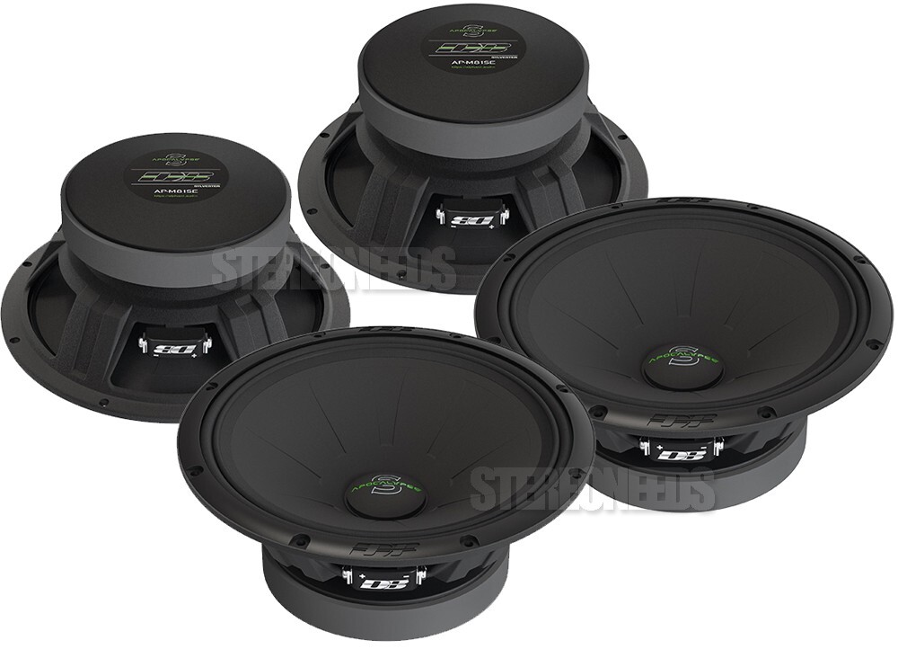 2 Pair Deaf Bonce AP-M81SE 8" Midrange Speakers 680 Watt 4 Ohm Black Apocalypse