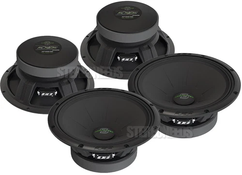 2 Pair Deaf Bonce AP-M81SE 8" Midrange Speakers 680 Watt 4 Ohm Black Apocalypse