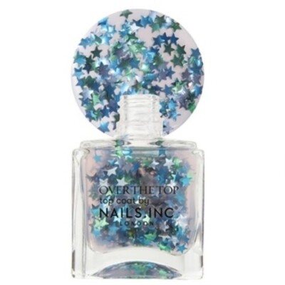 NAILS INC - Over The Top - Star Top Coat- ''GLITTERING IN GREENWICH'' - Full Size