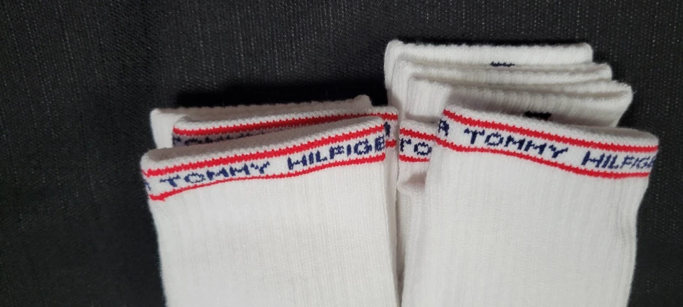 Tommy Hilfiger 5 pares de calcetines deportivos con logotipo de bandera blancos Foto 4 de 4