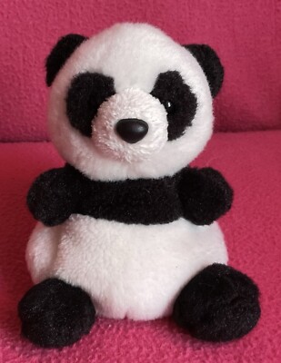 Aurora schwarz-weißer Panda weiches Plüschtier Bohnenspielzeug 5 Zoll