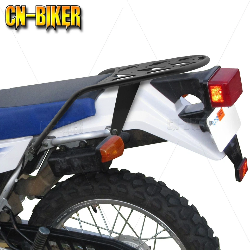 Portaequipajes trasero negro brillante sin necesidad de perforación para Yamaha XT225 1986-2007 Serow Foto 3 de 4