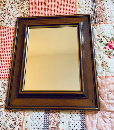 14x12 Wood & Gold Framed mirror vintage shabby chic style - Picture 14 of 15