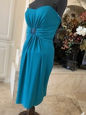 NWT 199 Laundry by Shelli Segal Teal Blue Strapless dress size 4