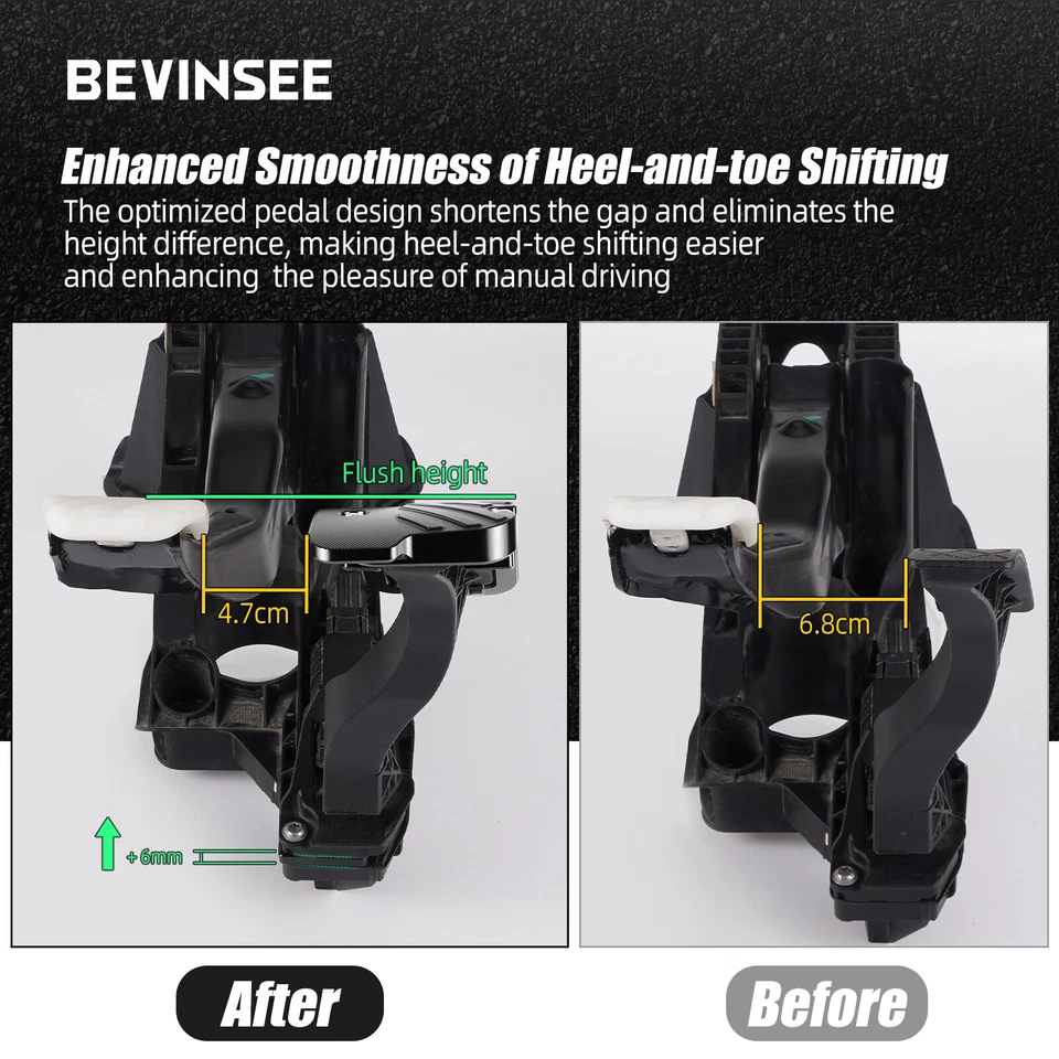 Aluminum Accelerator Pedal Extension & Spacer For VW For Golf R For GTI 1.8 2.0T - Image 3 of 4