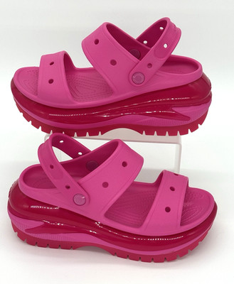 CROCS Mega Crush Sandals Juice Barbie Hot Pink Womens 8 Mens 6 Limited Release