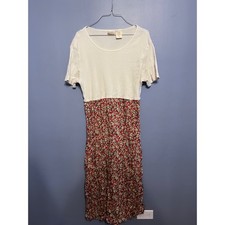 Bobbie Brooks Women's Dress Floral 90s Cottagecore Country SZ XL Summertime