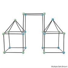 Construction Fort Tent Building Set for Kids Build and Play Indoor Outdoor