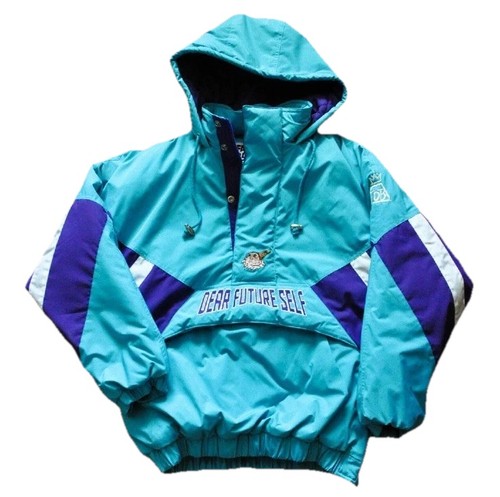 Fall Out Boy FOB Dear Future Self Heavy Jacket Size S Anorak Starter Style Teal