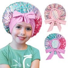 choshion Kids Bonnet for Girls, Satin Bonnet for Sleeping, One Size, Set of 2...