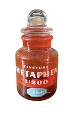 Antique Apothecary Bottle Abbot Metaphen Tincture w Glass Stopper 1:200