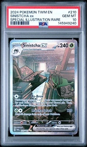 Pokemon TCG Sinistcha ex 210/167 Sv06: Twilight Masquerade Holo PSA 10