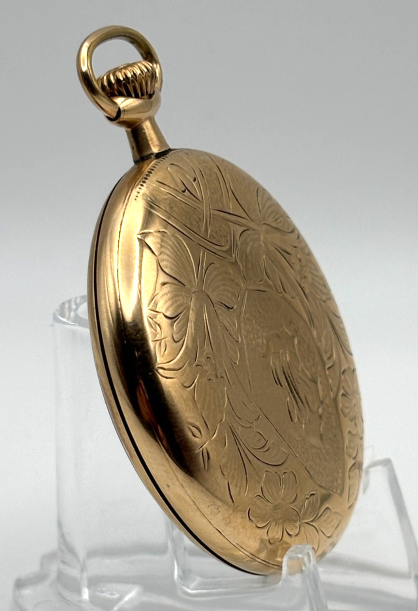 South Bend 19 Jewel Size 12 Open Face Gold Filled Pocket Watch runs