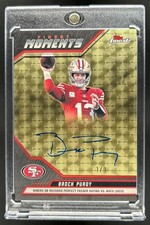 Marketplace image: 2025 Topps Finest Brock Purdy Superfractor Refractor Finest Moments Auto #1/1