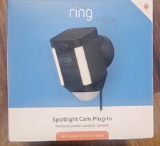 Ring Spotlight Cam Wired Plug-in HD security camera w/ built-in spotlights Black