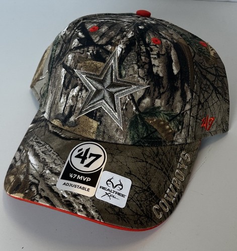 NEU DALLAS Cowboy '47 MVP Adj Hut/Realtree Camo mit Hunter ORANGE Akzent Neu mit Etikett
