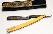 220 7/8 BARBER'S KING Solingen Germany Straight Razor #856 with Box