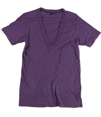 TRULY MADLY DEEPLY Womens Solid Deep V-neck Basic T-Shirt