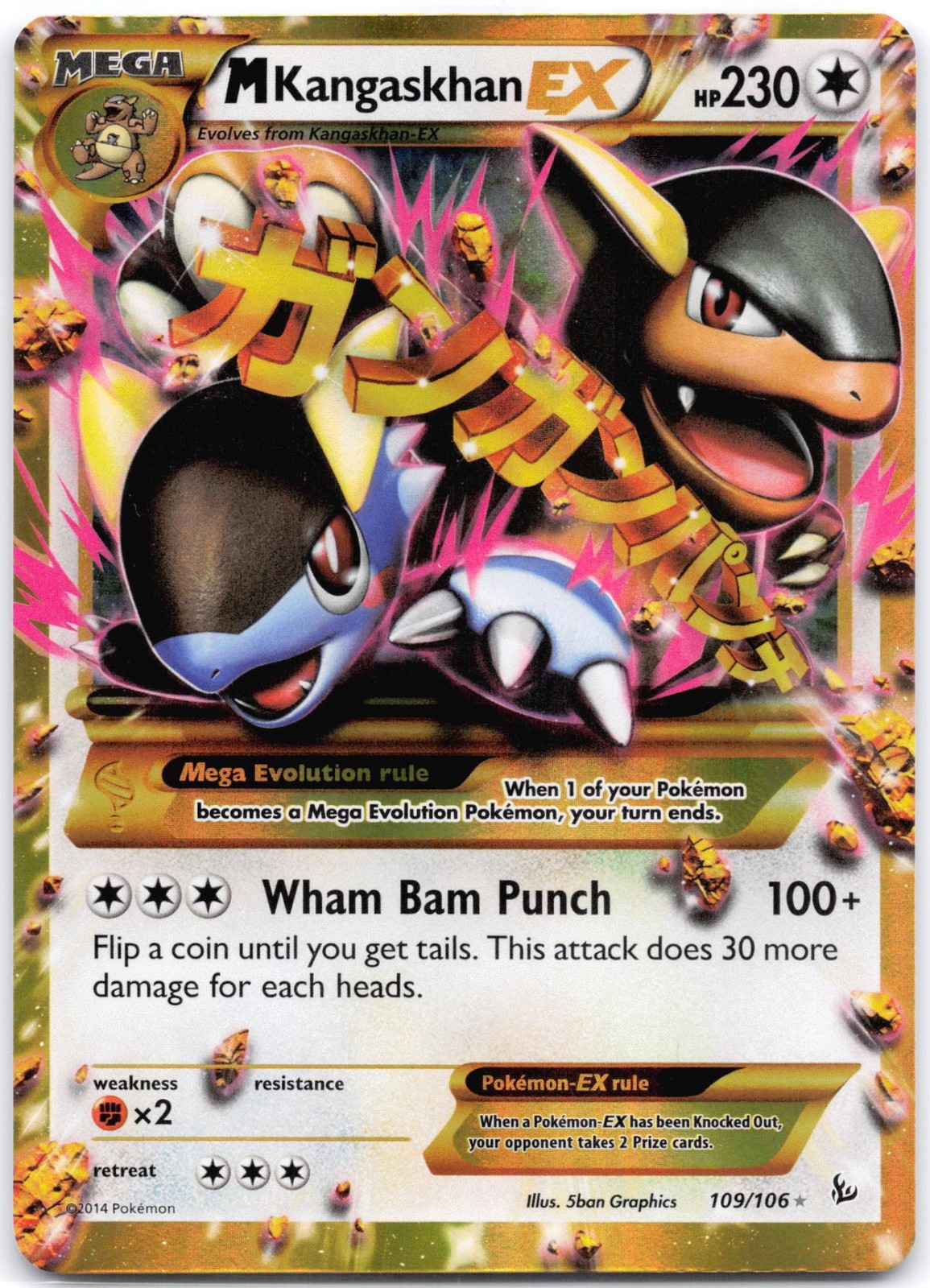 M Kangaskhan EX 109/106 Flashfire LP