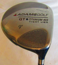ADAMS GOLF  TIGHT LIES GT TITANIUM DRIVER 9* GRAPHITE STIFF SHAFT -R/H