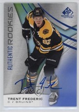2019 Upper Deck SP Game Used Authentic Rookies Blue Trent Frederic #195 Auto f0l