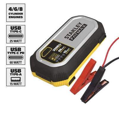 #ad Stanley FatMax 2500A Lithium Jump Starter With 60W USB Type C PD $89.99