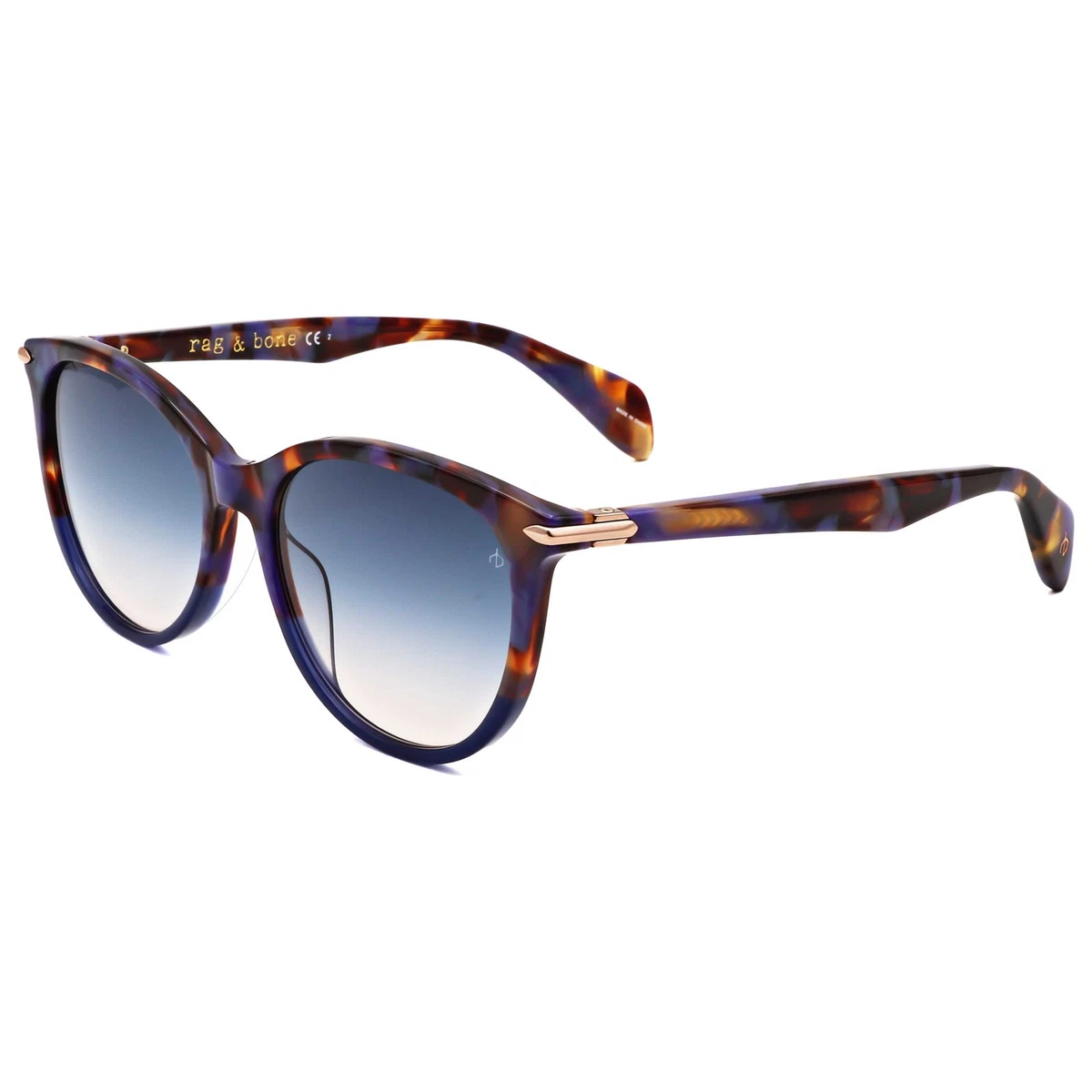 Rag & Bone Alice Havana Tortoiseshell Oval Sunglasses Rag & Bone RNB6006_S Sunglasses main image 2