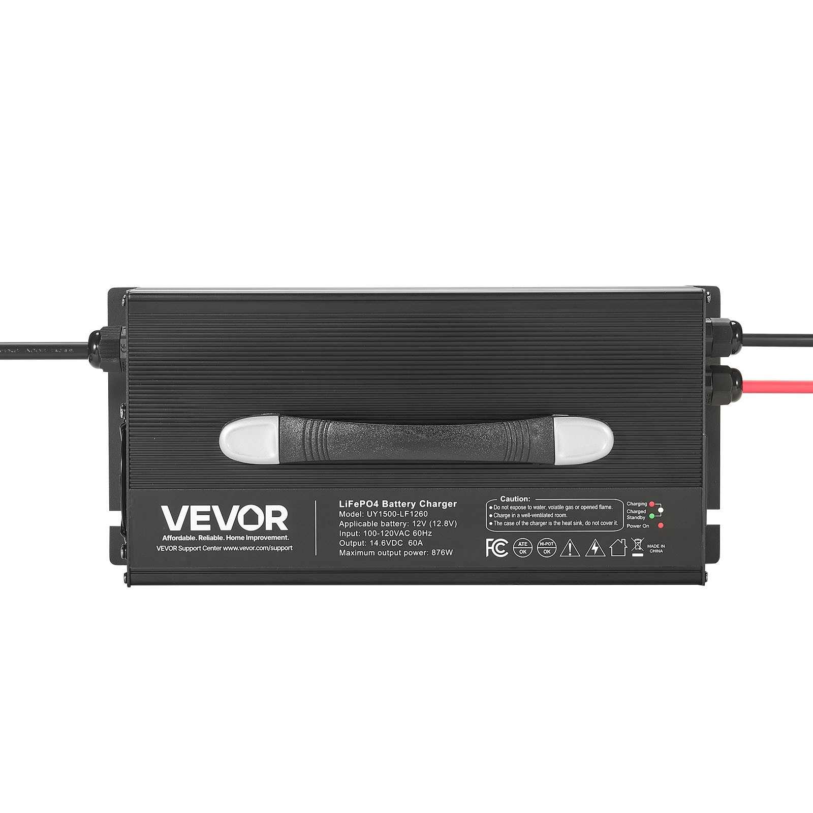 VEVOR 12V 60A Lithium Battery Charger 14.6V AC-DC LiFePO4 Smart Charger for RV