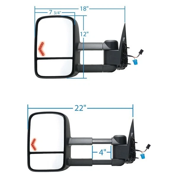 For Chevy Silverado 1500 Classic 07 Towing Mirrors Driver & Passenger Side Foto 2 de 4