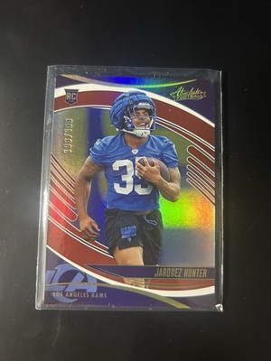 2025 Panini Absolute Rookies Jarquez Hunter #136 Spectrum Red /199 (RC) LA RAMS