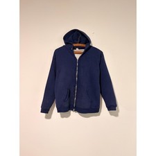 70s vintage zip up thermal lined hoodie faded size M 541788