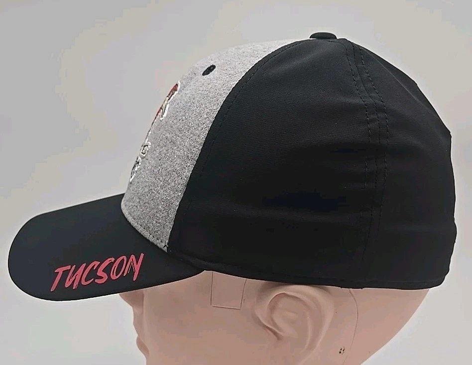 Sombrero Tucson Roadrunners Hockey Ajustado S/M Negro/Gris Bordado Logo Frontal Foto 2 de 4