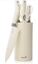 Kuisine Premium kitchen Knife Set with block,High Carbon Stainless Steel Forged