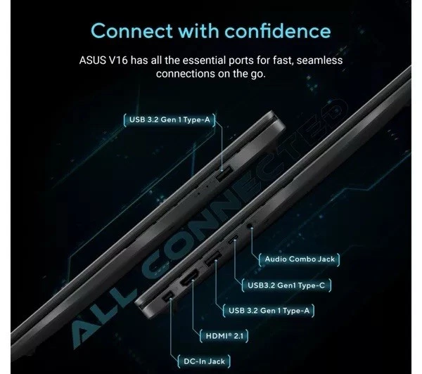 ASUS VivoBook S16 Laptop 16” Intel Core 5 210H 32GB RAM 512GB SSD RTX 5050 - Image 4 of 4