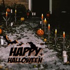 Halloween Outdoor Decorations 5 Solar Pathway Lights & Skull Candles