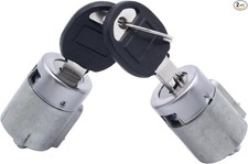 1 Pair of Door Lock Cylinder Fits for 88-94 C1500 C2500 C3500 with 2 Silver