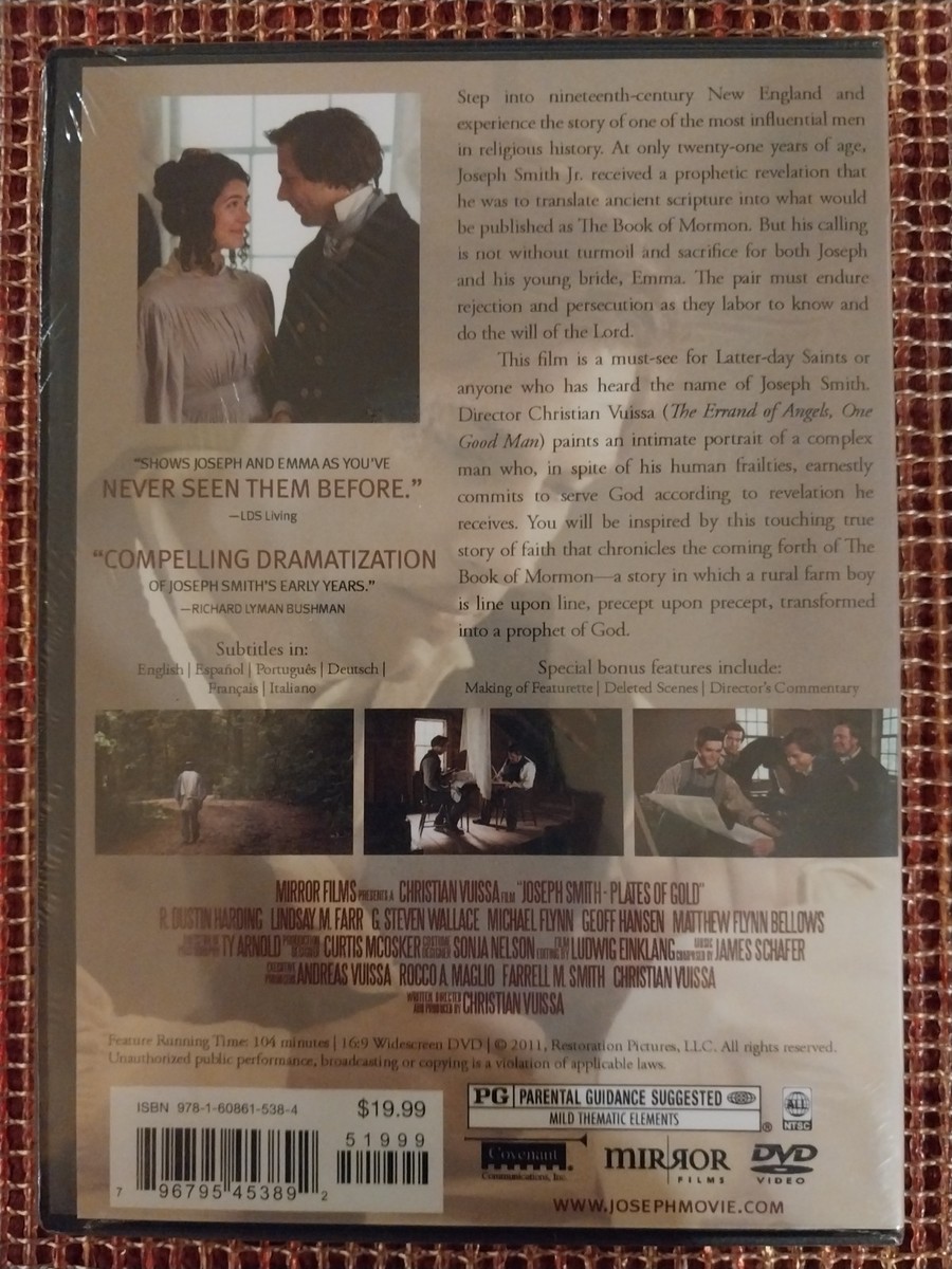 Joseph Smith: Plates Of Gold (DVD, 2011) NEW, Sealed | eBay