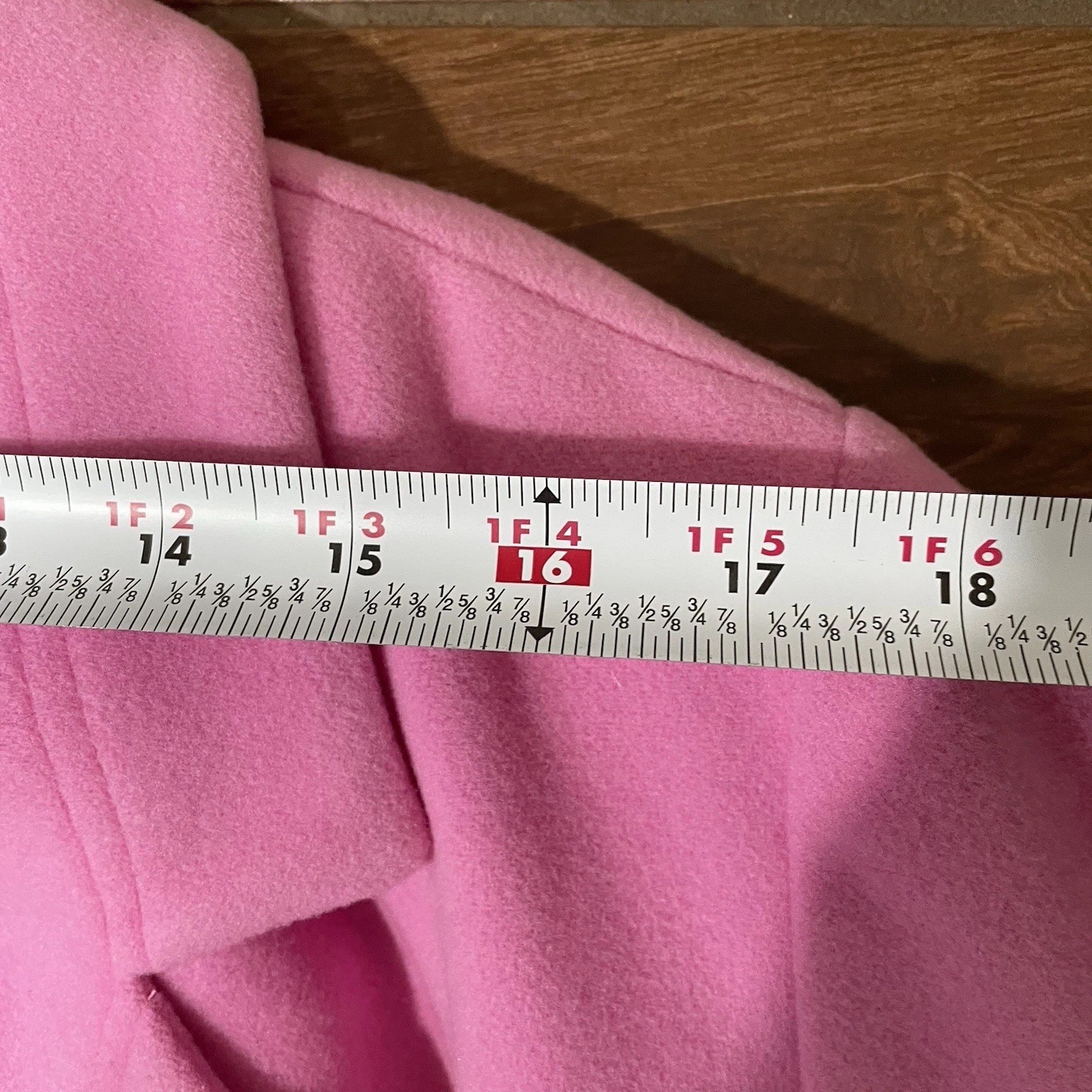 Austin Reed Virgin Wool Cashmere Women 14 Pink Wrap Jacket Classy Luxury NWOT