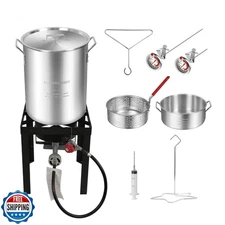 Red Mountain Valley Outdoor Propane Turkey Deep Fryer Set 30and10