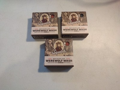 Lot Of 3 Limited Edition DR. Squatch Werewolf Wash - 5oz Men's Natural Soap 