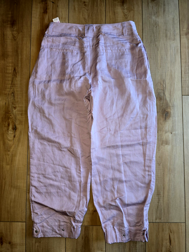 NWT Anthropologie Cinched Hem Lilac Trousers sz 12 - Picture 7 of 9