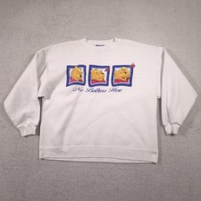Vintage Pooh Sweatshirt Mens XL White No Bothers Here Pooh Graphic 90s