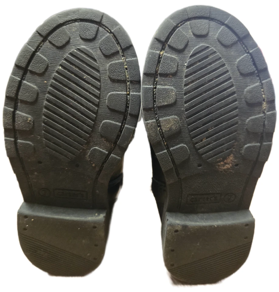 Botas de montar Carter's negras de cuero sintético talla 7M para niñas pequeñas Foto 4 de 4