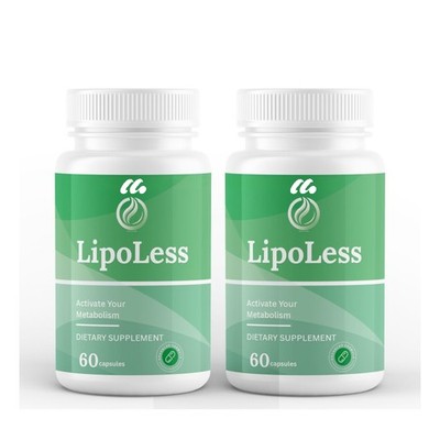 (2 Pack) Lipoless Capsules Weight Loss Pills to Help Burn Excess Belly Fat 60ct