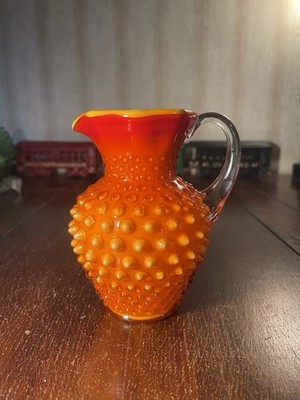 Fenton Milestone Collection Persimmon Hobnail Syrup Pitcher Michael Fenton #299